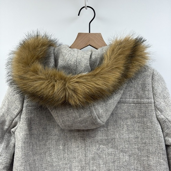 J. Crew Chateau Parka Italian Stadium Cloth Wool Long Coat Jacket Winter Grey 6 - Picture 9 of 13